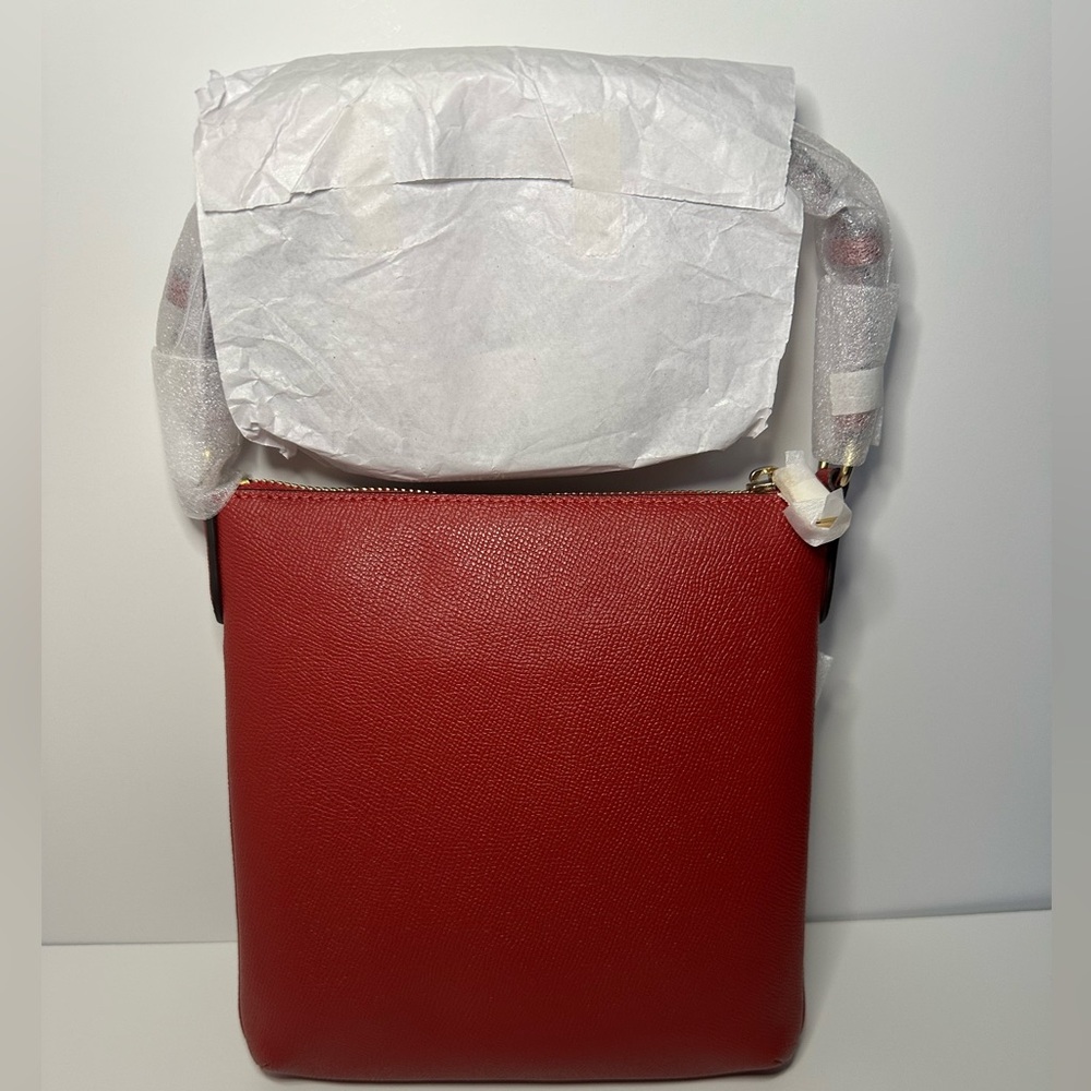 Coach NWT 1941 Red Crossgrain Leather Mini Rowan File Crossbody - Picture 6 of 15